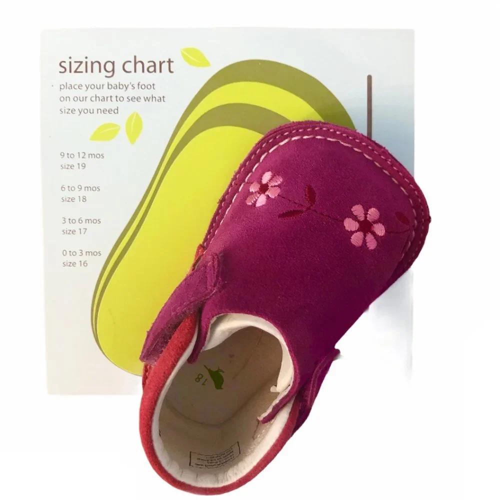 Pipit Eco-Friendly Suede Floral Baby Shoes